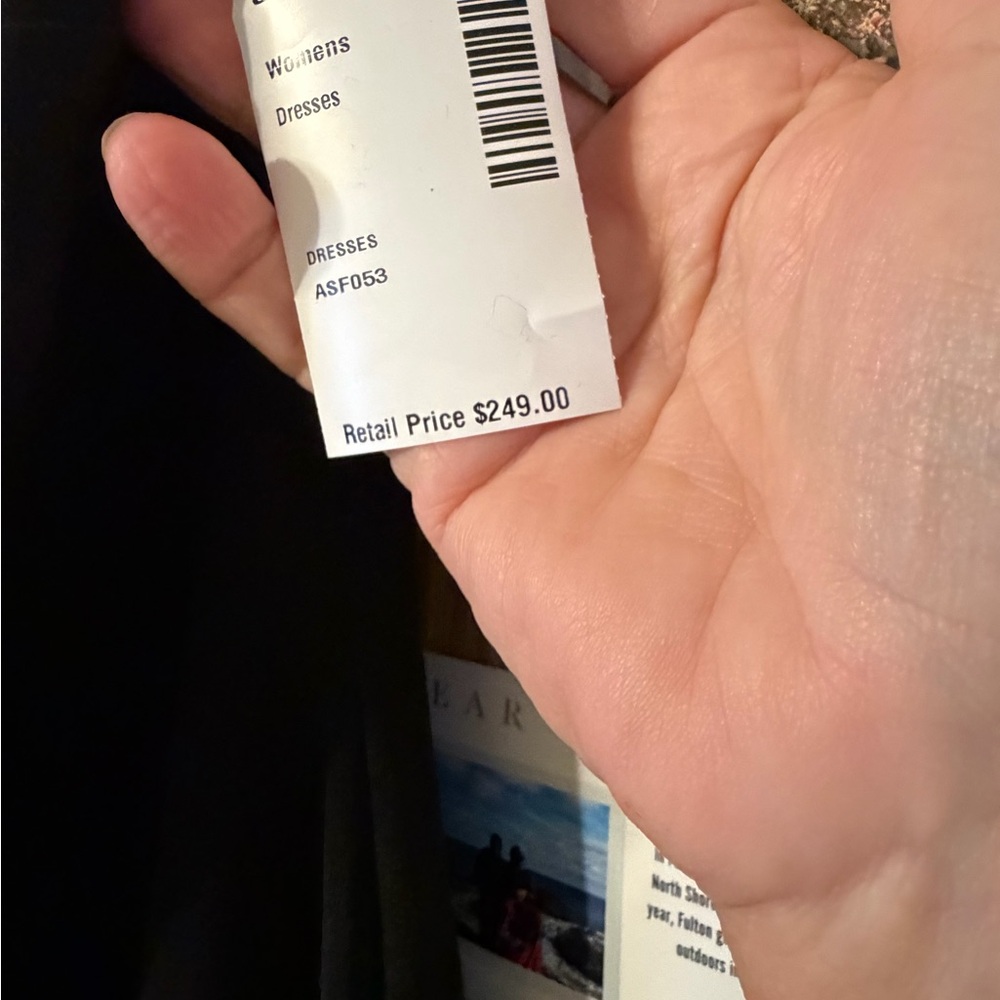 Badgley Mischka Black Strapless Midi Dress with Silver Halter Tie - Picture 10 of 11